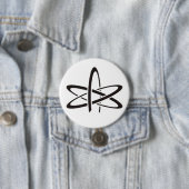 Badge Rond 7,6 Cm Symbole d'athéisme (En situation)