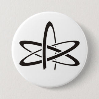 Badge Rond 7,6 Cm Symbole d'athéisme