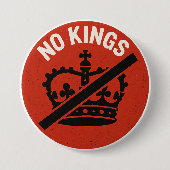 Badge Rond 7,6 Cm Symbole de protestation sans rois (Devant)