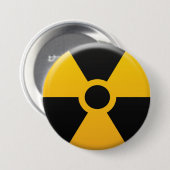 Badge Rond 7,6 Cm Symbole de rayonnement (Devant & derrière)