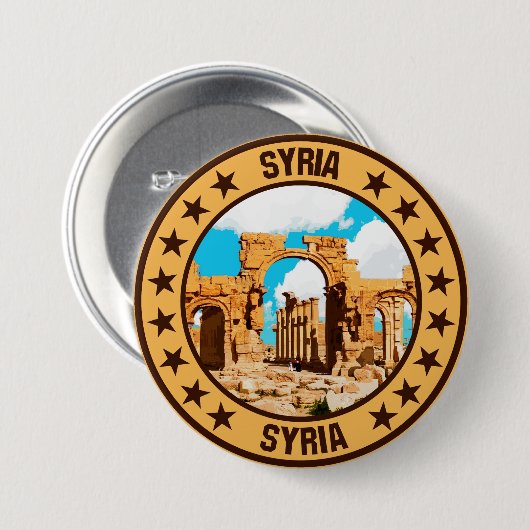 Badge Rond 7,6 Cm Syrie (Devant & derrière)