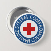 Badge Rond 7,6 Cm Système immunitaire mixte Croix-Rouge (Devant & derrière)