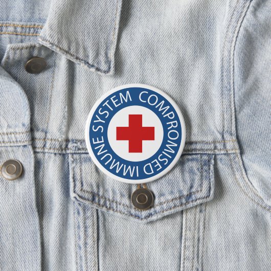 Badge Rond 7,6 Cm Système immunitaire mixte Croix-Rouge (En situation)