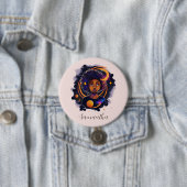 Badge Rond 7,6 Cm Système solaire Afro Femme (En situation)