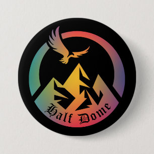 Badge Rond 7,6 Cm T-shirt de randonnée demi-dôme rétros