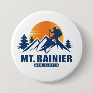 Badge Rond 7,6 Cm T-Shirt de randonnée du Mont Rainier