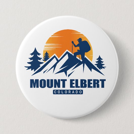 Badge Rond 7,6 Cm T-shirt Hike du Mont Elbert (Devant)