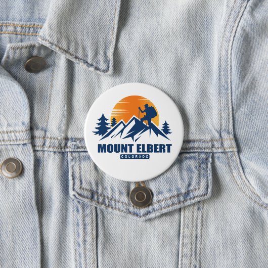 Badge Rond 7,6 Cm T-shirt Hike du Mont Elbert (En situation)