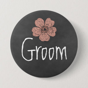 Badge Rond 7,6 Cm Tableau de bord Rose Groom Wild Peach