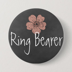 Badge Rond 7,6 Cm Tableau de bord Rose Wild Peach Beard