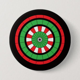 Badge Rond 7,6 Cm Tableau de Noël