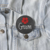 Badge Rond 7,6 Cm Tableau noir Roses rouges sauvages (En situation)