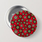 Badge Rond 7,6 Cm Tableaux de Noël (Devant & derrière)