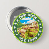 Badge Rond 7,6 Cm Taipei (Devant & derrière)