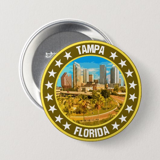 Badge Rond 7,6 Cm Tampa (Devant & derrière)