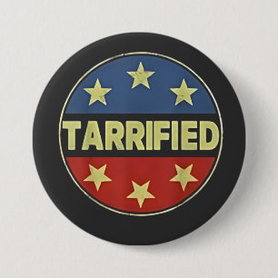 Badge Rond 7,6 Cm Tarré Anit Trump Patriotique Américain