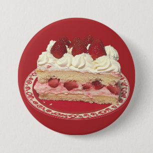 Badge Rond 7,6 Cm Tarte aux fraises