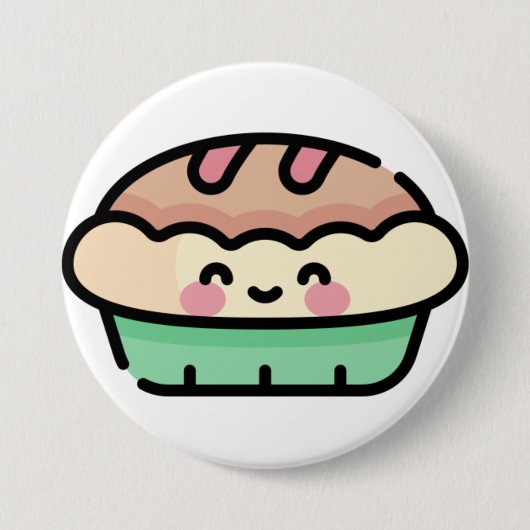 Badge Rond 7,6 Cm tarte de noël (Devant)