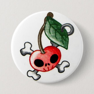 Badge Rond 7,6 Cm Tatouage de cerise