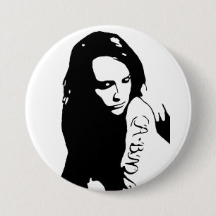 Badge Rond 7,6 Cm Tattooed girl