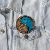 Badge Rond 7,6 Cm Taureau & Dragon d'eau (En situation)