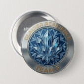 Badge Rond 7,6 Cm Team F – Glacier Resilience Emblem | Ice Strength  (Devant & derrière)
