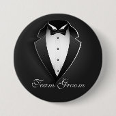 Badge Rond 7,6 Cm Team Groom Classy Tuxedo (Devant)