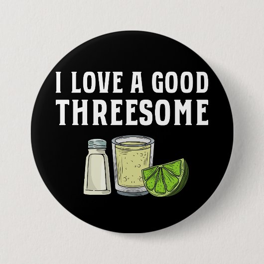 Badge Rond 7,6 Cm Tecquila Lime Et Salt Barman Drôle (Devant)