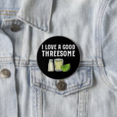 Badge Rond 7,6 Cm Tecquila Lime Et Salt Barman Drôle (En situation)
