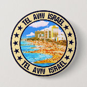 Badge Rond 7,6 Cm Tel Aviv (Devant)