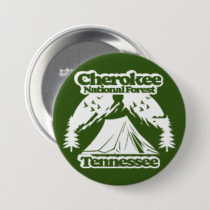 Badge Rond 7,6 Cm Tennessee de la forêt nationale de Cherokee