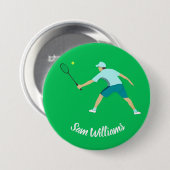 Badge Rond 7,6 Cm Tennis (Devant & derrière)