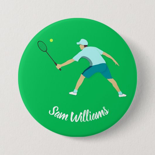 Badge Rond 7,6 Cm Tennis (Devant)