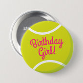 Badge Rond 7,6 Cm Tennis Anniversaire (Devant & derrière)