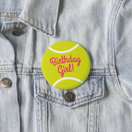 Badge Rond 7,6 Cm Tennis Anniversaire (En situation)