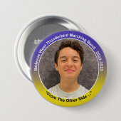 Badge Rond 7,6 Cm Tenor Sax Noah 12 (Devant & derrière)