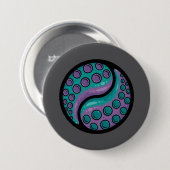 Badge Rond 7,6 Cm Tentacle Yin Yang (Devant & derrière)