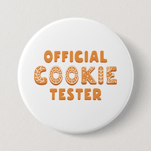 Badge Rond 7,6 Cm Testeur officiel de cookies (Devant)