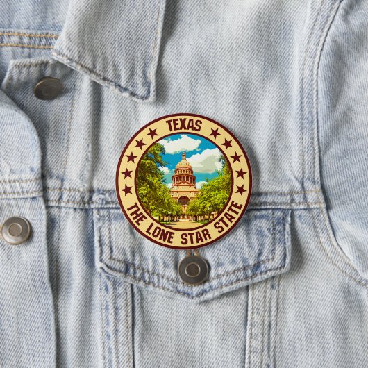 Badge Rond 7,6 Cm Texas (En situation)