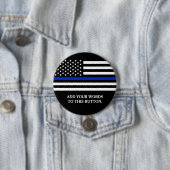 Badge Rond 7,6 Cm Texte mince de coutume de drapeau américain de (En situation)