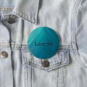 Badge Rond 7,6 Cm texture turquoise en verre (En situation)