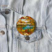 Badge Rond 7,6 Cm Thanksgiving Button (En situation)