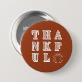 Badge Rond 7,6 Cm Thanksgiving en terre cuite (Devant & derrière)