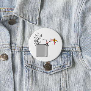 Badge Rond 7,6 Cm Thanksgiving Fatigué Turquie en Cuisine Pot Humour