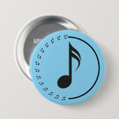 Badge Rond 7,6 Cm The Music Hub Button (Devant & derrière)