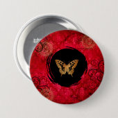 Badge Rond 7,6 Cm Thème mixte Red Grunge (Devant & derrière)