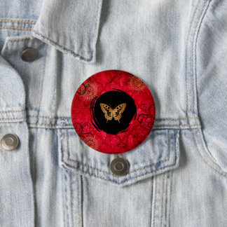 Badge Rond 7,6 Cm Thème mixte Red Grunge