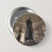 Badge Rond 7,6 Cm Thomas Jefferson Memorial Bronze Statue (Devant & derrière)