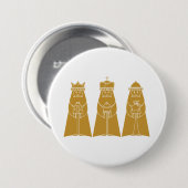 Badge Rond 7,6 Cm Three Wise Men Modern Nativity Kings (Devant & derrière)