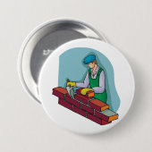 Badge Rond 7,6 Cm Ticklayer au travail (Devant & derrière)